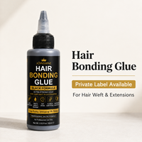 Colle adhésive pour extensions capillaires noire, à base d'eau, résistante à l'eau et à la transpiration, forte tenue, adhésif professionnel pour tissage capillaire en gros