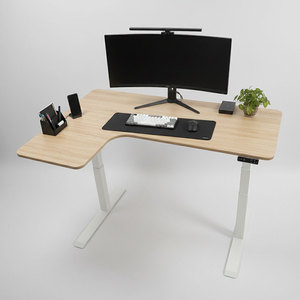 FlexiCorner Modern 110x160cm Sit-Stand Desk Plywood Lifting <b>Table</b> with 3-Joint <b>Electric</b> Base for Office Gym & Bedroom-FLD018 - Product Image 1