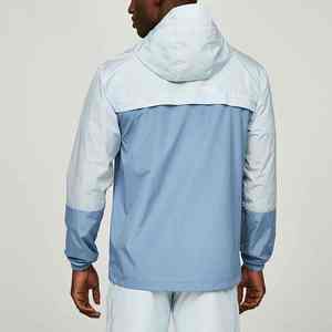 Custom Logo Soft Quick Dry Full Zip <b>Lightweight</b> Waterproof Gym Sports <b>Running</b> <b>Jacket</b> With Lining for Men - Product Image 4