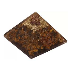 Bán buôn tự nhiên <span class=keywords><strong>Tiger</strong></span> <span class=keywords><strong>Eye</strong></span> orgone kim tự tháp với cuộn dây đồng Máy phát điện năng lượng chữa bệnh tinh thể cho phong thủy thiền định và Reiki - Product Image 3