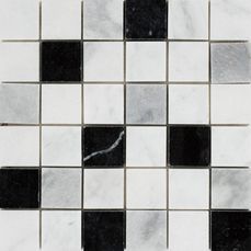 Square Grey Marble <b>Mosaic</b> Tile Polished 8mm Water Resistant Eco-Friendly 5 Year Warranty 300x300mm Modern Interior Wall Bathroom - Product Image 2