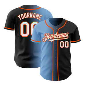 Camiseta de béisbol con diseño de logotipo personalizado con nombre de jugador de equipo, camiseta de softball impresa por sublimación con botón completo y comodidad transpirable - Product Image 3