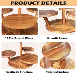 ที่ตั้งคัพเค้ก4ชั้นสำหรับ50คัพเค้กไม้ยืนแสดงเค้กขนมหวาน - Product Image 3