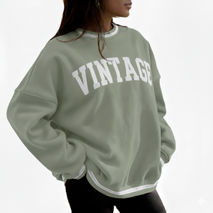 Comfort Wear Women Autumn/Winter Fleece Long Sleeves Oversized Mockneck Pullover Casual Loose Fit Street Fashion <b>Top</b> for Daily - Product Image 1