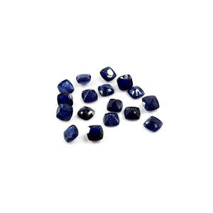 Zafiro Azul Natural de Bangkok, Corte Radiante, Calibrado, Forma Cojín, 7mm 8mm, Gema Facetada Amarilla y Rosa, Pulido Ópticamente, Ligero - Product Image 2