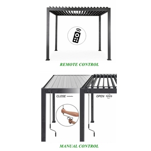 Parasol motorizado eléctrico apertura y cierre casa techo gazebos bioclimático persiana exterior <span class=keywords><strong>aluminio</strong></span> arcos pérgola - Product Image 4