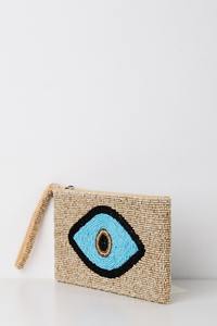 Organisateur de maquillage multifonctionnel et porte-monnaie pour femmes, dernier cri, fermeture éclair, tissu en toile fait à la main avec des perles - Product Image 4