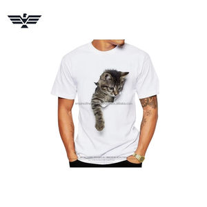 Custom 3D for Graphic Front Logo Knitted White Cotton <b>Funny</b> Tee for Men Unisex Casual Wear - Product Image 3