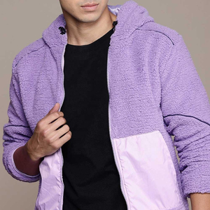 Custom <b>Cute</b> <b>Bear</b> Ears Men's Unisex Sherpa Fleece 100% Cotton Breathable Heavy Pullover Hoodie Autumn Pocket - Product Image 4