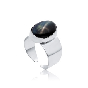 Oval Shape CZ Stone <b>Adjustable</b> <b>Ring</b> Wholesale Fine Women Gold Bezel Jewelry Trendy 925 Silver Sterling Jewellery - Product Image 4