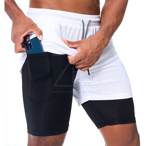 2025 nouveau Style séchage rapide Top vente hommes 2 en 1 Shorts Design personnalisé vos propres hommes 2 en 1 Shorts en Stock - Product Image 1