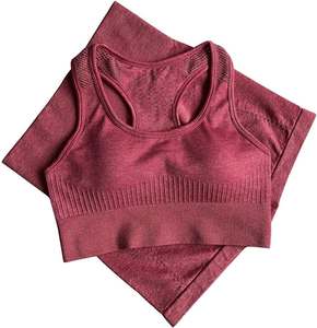 Conjunto de Yoga para Mujer al por Mayor, Sensación de Desnudez, Trajes Deportivos, Monos, Transpirables, de Secado Rápido, Spandex/Nailon, Dos Piezas, para Entrenamiento - Product Image 2