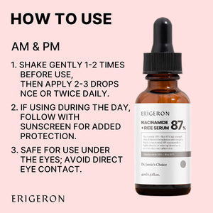 ERIGERON 20% Niacinamide 77% Rose Serum Gentle Formula Non-Sticky for Smooth Radiant <b>Skin</b> - Product Image 5