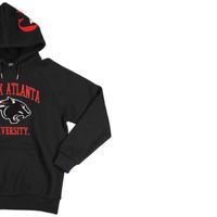 Sweat à capuche pour homme Infinitive Apparel Clark Atlanta University Panthers, hiver, brodé, uni, doublé, respirant, 480g, écologique