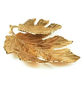 Plateaux de service plaqués or Meilleure vente Plateau en métal Plaque feuille Décoration intérieure Métal plaqué or Fournitures de service Artisanat en métal - Product Image 2