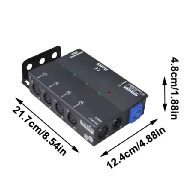 Factory Offer Good Quality 4 Ways Dmx512 signal Amplifier Splitter Distributor for Stage Light