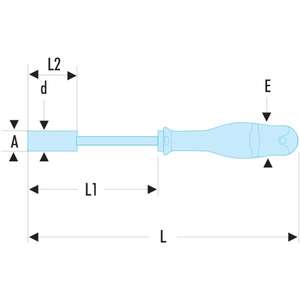 Clés à douille forgées Facom avec poignée de tournevis métrique - Product Image 2