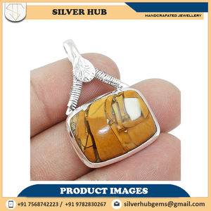 Colgante de Mookaita Brecciated Natural, piedra preciosa para mujer, piedra ornamental, joyería de plata sólida 925, colgante de declaración de plata esterlina - Product Image 4