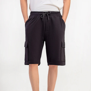 กางเกงขาสั้นคาร์โก้ผ้าฟลีซแคนวาสสำหรับผู้ชายสไตล์คลาสสิก ใส่สบายๆ ในฤดูร้อน เอวยางยืด ระบายอากาศได้ดี เป็นมิตรกับสิ่งแวดล้อม - Product Image 1
