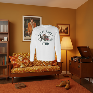 T-shirt a maniche lunghe Feral Aunts Social Club, regalo per zia, design retrò - Product Image 3