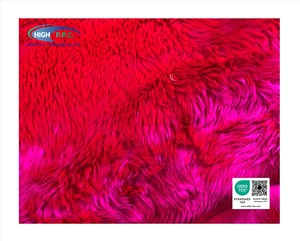 Tela de Punto de Pelo Largo Color Rosa Intenso 30/35mm, Peso Medio, para Prendas, Juguetes, Abrigos, Bolsos y Textiles para el Hogar - Product Image 4