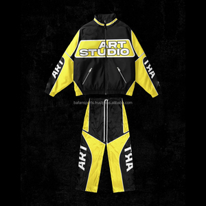 Chaqueta cortavientos para hombre con logotipo personalizado de alta calidad, conjunto de chándal de nailon de gran tamaño, característica a prueba de viento para adultos, conjunto cortavientos - Product Image 1