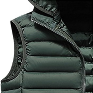 Chaleco de Invierno Personalizado para Hombre, Chaqueta Varsity con Cuello Alto de Lona, Logotipo Frontal, Informal, Ligero, Color Sólido, Sin Mangas - Product Image 3