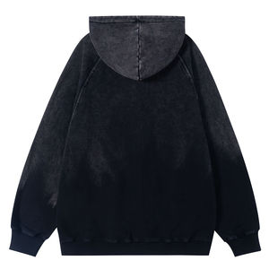 Sweat à capuche épais en coton pour homme, lourd et chaud, avec grande poche frontale, adapté à la mode streetwear quotidienne - Product Image 4