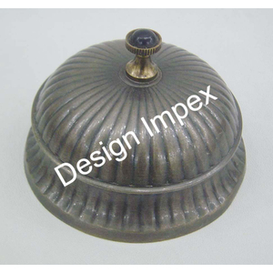 Campana de mesa de latón 100%, superventas, campanas de escritorio de lujo, decoración de Festival de boda, campana de mesa de diseñador grabada al mejor precio - Product Image 4