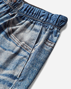 2026 Eco-Friendly Quick Dry High Waist <b>Button</b> Fly Denim <b>Jeans</b> Streetwear Hip Hop Casual Fashion Men Regular Board Shorts Cropped - Product Image 3