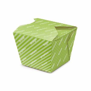 Boîtes en papier personnalisées Mod. Boîte à lunch 9x9x9,5 cm en blanc ou havana - Product Image 1