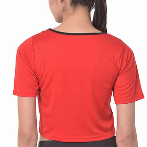 Nouvelle usine Design attrayant femmes haut court t-shirts confortable bas prix Look à la mode femmes personnalisé haut court 100% coton - Product Image 6