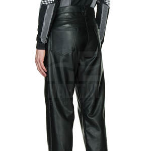 Pantalon en cuir pour homme avec logo personnalisé, durable, confortable, en cuir véritable, design élégant, style classique pour homme - Product Image 4