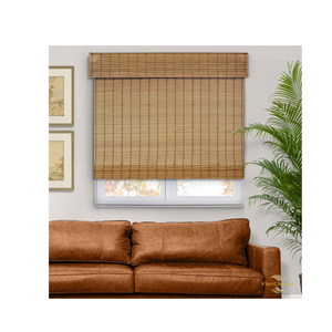 Persiana Enrollable de Bambú Natural Tejida a Mano, Cortina de Cuerda Ecológica y Creativa para Interiores, Personalizable para Sala de Estar - Product Image 5