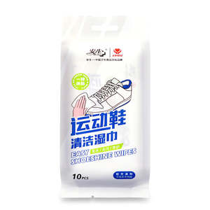 ผ้าเช็ดทำความสะอาดรองเท้าผ้าใบสีขาว AST-10 ชิ้น บรรจุภัณฑ์แยกชิ้น OEM และรับผลิตแบรนด์ส่วนตัว - Product Image 1