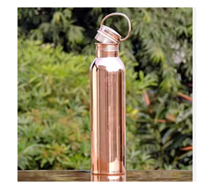 Elegante Botella de Agua Portátil de Cobre Puro 100%, Diseño Moderno, de Alta Calidad, con Diseños Personalizados, Directo de India - Product Image 1