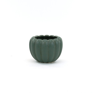 CPB2907PB - Medium Weathered Hunter Green Pumpkin <b>Pot</b> - 6.4 W x 4.5 H - Product Image 1