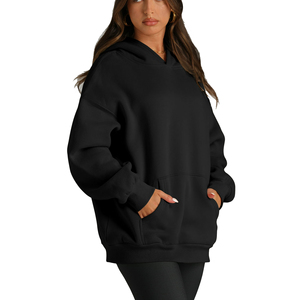 Gran oferta, sudaderas con capucha informales para mujer, prendas de vestir exteriores transpirables con hombros caídos, cuello con capucha, ropa de calle lavada a la piedra para mujer - Product Image 3
