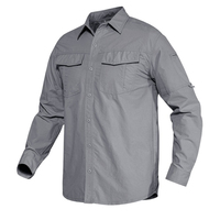 Chemises de haute qualité très vendues, 100% coton, à double poche, protection solaire, style cargo pour la chasse, respirantes