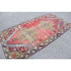 Alfombra Turca de 4.4x8.8 pies, Alfombra Vintage, Alfombra de Lana con Degradado Rojo y Azul - Product Image 2