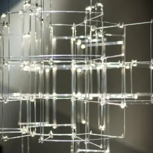 Lámpara Colgante Rectangular de Diseño Artístico LucioArtistic, Estilo Moderno, Simple, Industrial, Minimalista, Luz Blanca Cálida para el Hogar - Product Image 1