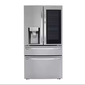 Premium 23 cu. Refrigerador de Puerta Francesa de Profundidad Reducida con Panel de Vidrio Transparente y Dispensador de Hielo Esférico Doble - Product Image 1