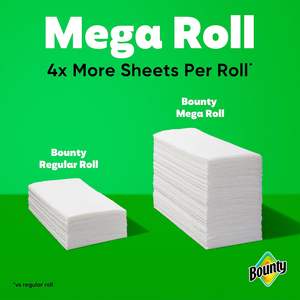 Toallas de Papel Bounty Select-A-Size, Blancas, 2 Mega Rollos = 8 Rollos Regulares - Product Image 3