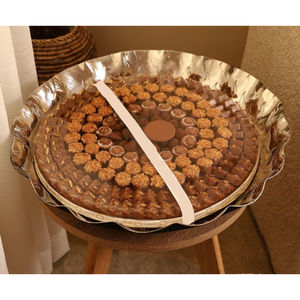 Tazón para servir de Chocolate de diseño único Metal plateado de alta calidad con tazón de Chocolate negro Soporte para dulces para fiestas de boda - Product Image 4