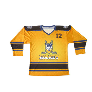 Uniformes Deportivos Personalizados por Sublimación, Uniformes de Hockey OEM con Nombre y Número, Camiseta de Jugador de Hockey sobre Hielo para Hombre - Product Image 1