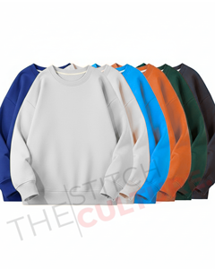 Sudadera de Cuello Redondo de Lujo, 350 GSM, Gruesa, Unisex, Hombros Caídos, Algodón, Marca Privada, al por Mayor - Product Image 5