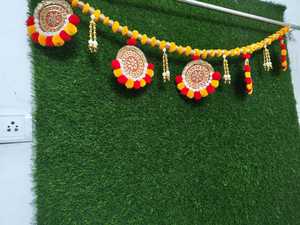 Arte tradicional Deco Toran tela colgante de pared Bandarwal regalos para el hogar templo decoración para interior/exterior entrada boda decoraciones - Product Image 3