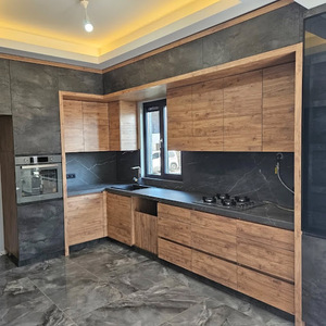 Armoires de cuisine à finition brillante, modernes, modulaires, en MDF laqué acrylique blanc, ensemble complet, taille personnalisée, emballage plat, fabriqué en Turquie - Product Image 3
