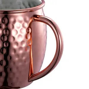 Taza Moscow Mule de Cobre Premium Hecha a Mano, Estilo Martillado para Bar y Restaurante a Precio Económico - Product Image 2