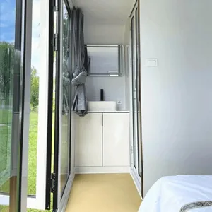 Casa Prefabricada Pequeña de 13x7x8 Pies, Cabaña Tipo Cápsula con Baño de Vidrio y Dormitorio, Moderna para Exteriores, ENVÍO GRATUITO A TODA LA REGIÓN - Product Image 4